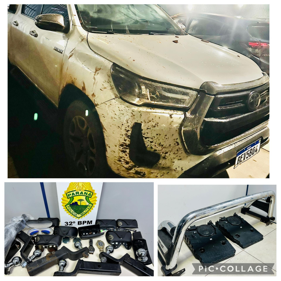 Caminhonete furtada em Maringá é encontrada em desmanche clandestino em Marialva