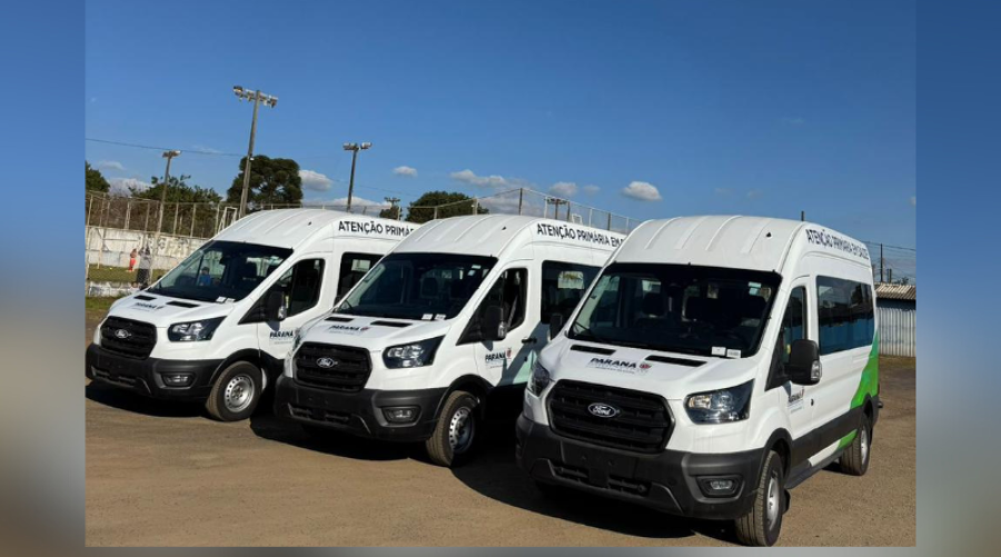 Mandaguari reforça frota com três novas vans para transporte de pacientes