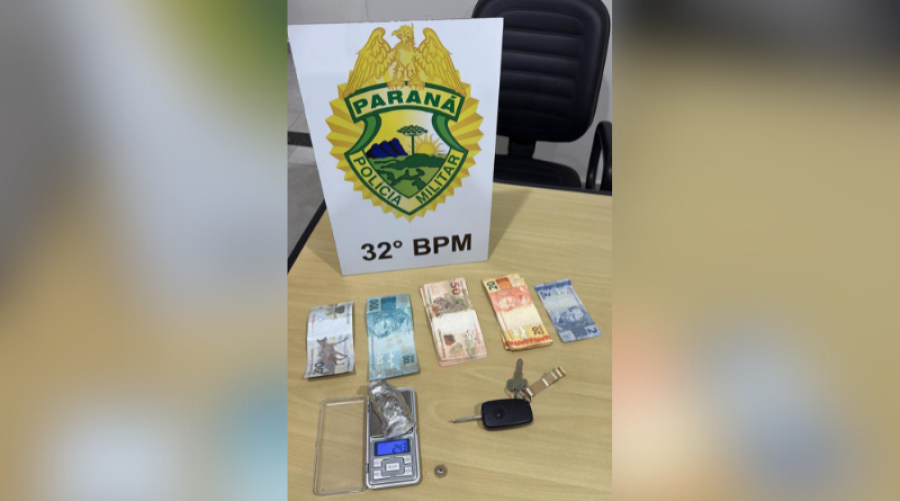 Polícia Militar apreende maconha e prende motorista sem CNH em Mandaguari